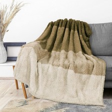 Blanket Fluffy Sherpa Soft Cozy Warm Plush Throw Blanket for Couch Sofa Bed