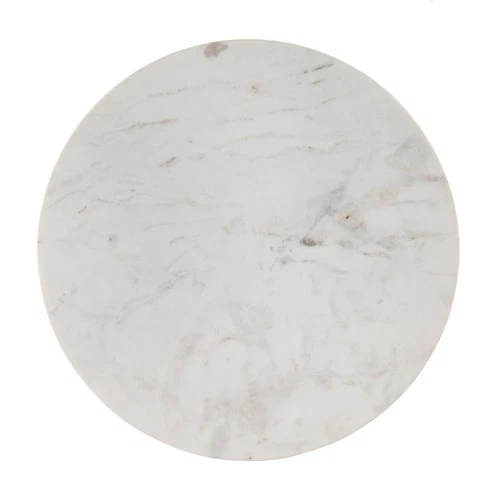 Butler Specialty Company Georgia 22"W Round Marble side Table- Brown and White - Picture 4 of 5