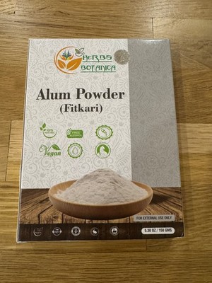 Alum Powder Fitkari 150g Herbs Botanica Potassium Aluminum Sulfate