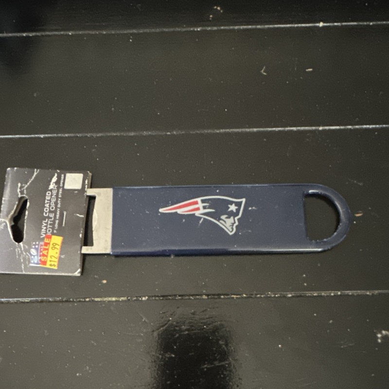 New England Patriots Blue Handheld Bottle Opener Metal/Plastic