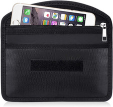 Fireproof Faraday Bag with Zipper Anti-Tracking EMF GPS RFID Car Key Signal Bloc