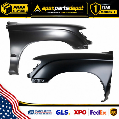 Front Fender Set For 1995-2000 Toyota Tacoma Driver & Passenger 2WD Pair