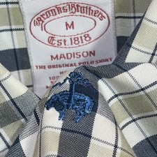 Brooks Brothers Madison Fit Shirt Mens M Blue Green Plaid American Supima Cotton