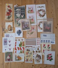 Card Making Joblot Decoupage Sheets 2000s Floral, Art Deco, Ladies, Vintage insp