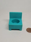Vintage Fisher Price little people turquoise blue chair for Hospital 931
