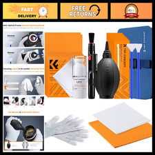 Professional Camera Cleaning Kit - Sensor Swabs, Air Blower, Lens Brush, Cloths,