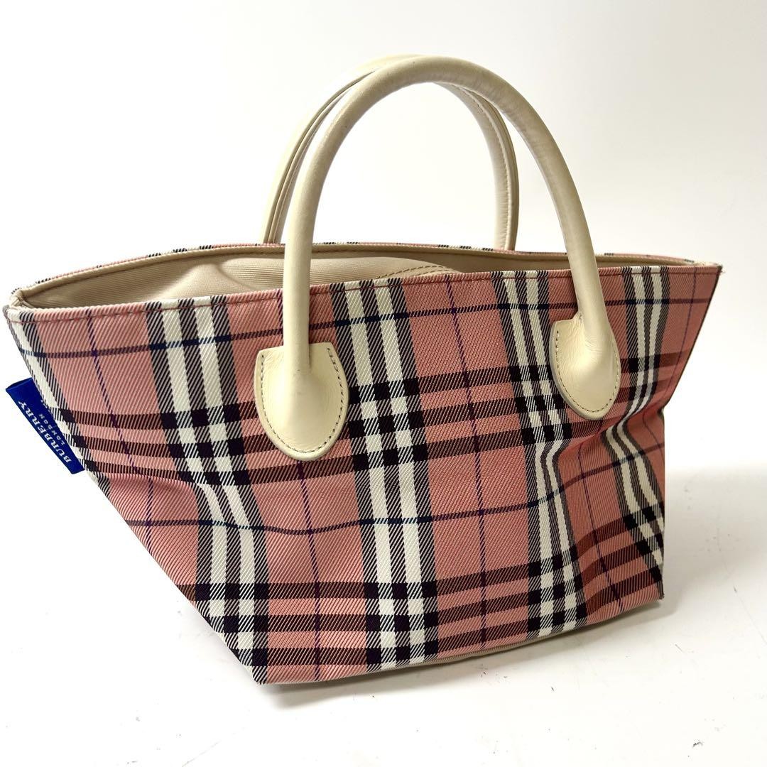 BURBERRY Blue Label Mini Funnel Tote Bag in Pink Authentic