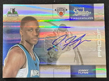 JONNY FLYNN 2009-10 Panini Studio #132 Silver Proof Rookie Card RC AUTO #08/49. rookie card picture