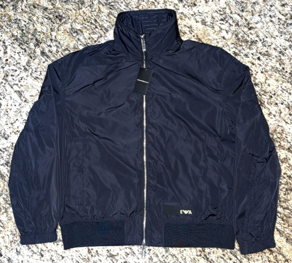 ジャケット・アウター 90s EMPORIO ARMANI Full Zip Blouson EMPORIO ARMANI $675 Mens BLOUSON REVERSIBLE Full Zip JACKET