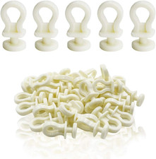 50 Pack White Plastic Curtain Track Rollers Window Glider Slide Wheels Carriers