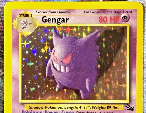 1999 Pokemon Gengar 5/62 Fossil Holo Rare Unlimited LP WOTC Vintage Card