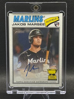 2026 Topps Heritage Jakob Marsee Real One Autograph RC On Card Auto #ROA-JMA