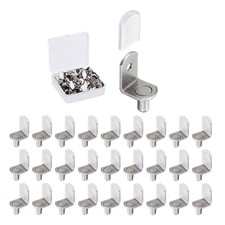 50 Pcs Shelf Support Pegs, 1/4 Inch 6.35mm Metal Pins for Wood Clear