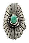 Vintage Navajo Sterling Silver Blue Turquoise Ring Size 6.25