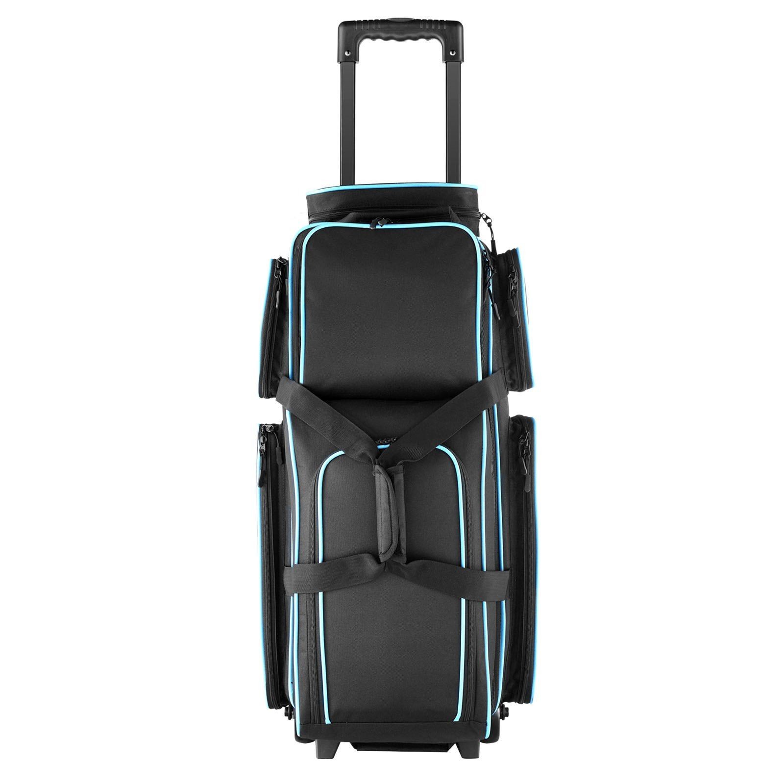 3 Ball Roller Bowling Bag Wheeled Double with Shoe Storage C