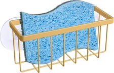Gold Sponge Holder for Kitchen Sink,Kitchen Sink Sponge Holder,Sink Organizer(Go