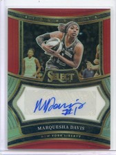 2025 Panini Select WNBA MARQUESHA DAVIS Signature Series Auto RED PRIZM /99