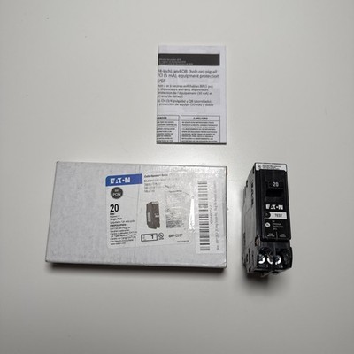 Eaton BRP120GF Type BR 20A 1-Pole 120V GFCI Ground Fault Breaker