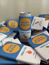 Authentic High Noon Hard Seltzer Koozie Pineapple  / Peach Vodka Christmas Gift!