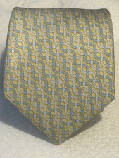 Martha s Vineyard Vines Yellow USA 100 Silk Necktie Shep Ian Nautical Ropes