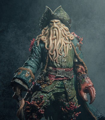 3D gedruckt 16K Fan Made CA3D - Fluch der Karibik Davy Jones 1:6 unbemalt