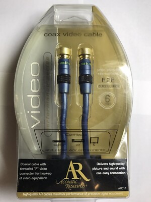 New Acoustic Research F-Coaxial 6 Ft Video Cable - Gold Plated Connectors