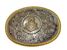 Masonic Freemasons Past Master Belt Buckle