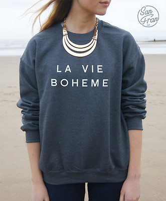* La Vie Boheme Pullover Pulli Oberteil Bloggermode Bohemian Life Hipster Fresh *