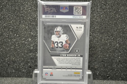 2020 Panini Mosaic #229 Lynn Bowden Jr. Orange Fluorescent /25 PSA 10 - Picture 2 of 2
