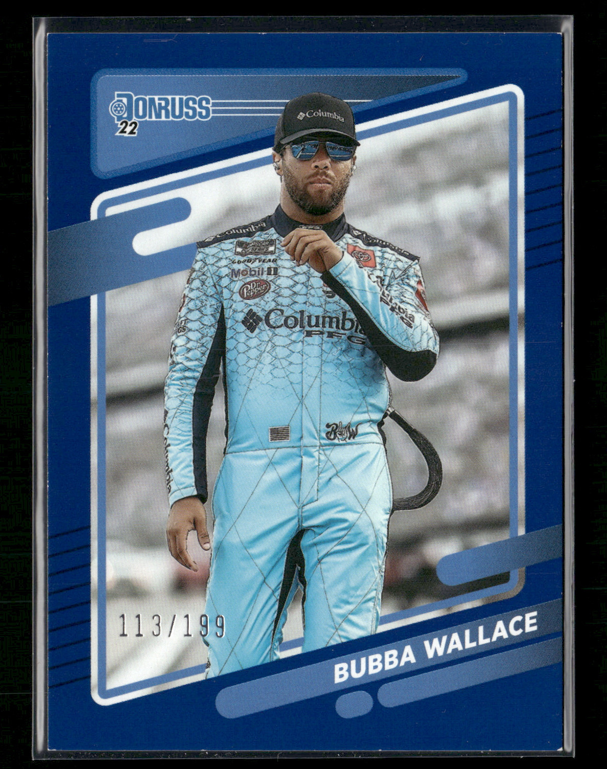 Bubba Wallace 2022 Donruss Blue 113/199 #90