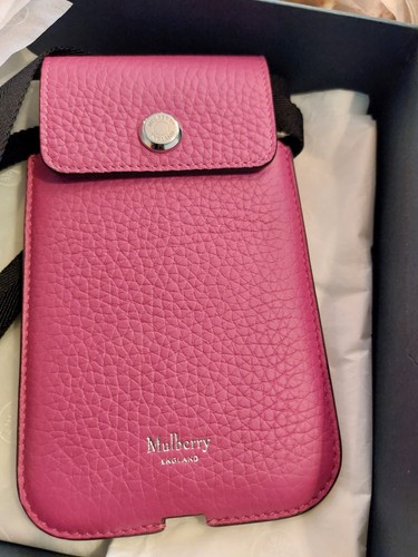 Mulberry City Phone Pouch Pink Leather New RRP £315 - 第 1/4 張圖片