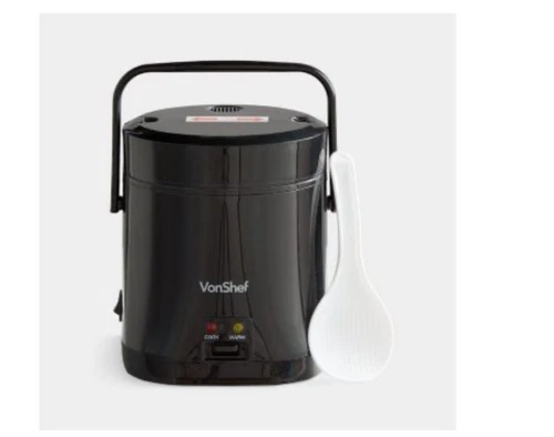 NEW Vonshef Mini Electric Rice Cooker  0.3L Silver Plastic & Aluminium