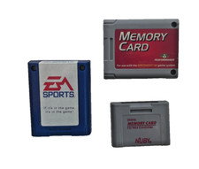 Nintendo 64 N64 EA Sports Nuby Memory Card Lot Of 3