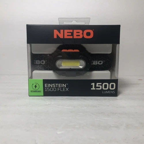 NEW NEBO NEB-HLP-0008 Einstein 1500 FLEX Rechargeable Headlamp 1500 LUMENS LIGHT