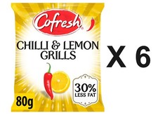Cofresh Chilli & Lemon Potato Grills 80G  P ACK OF 6