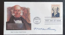 PRESIDENT MARTIN VAN BUREN  FLEETWOOD CACHET 1986  FDC VF UNADDR