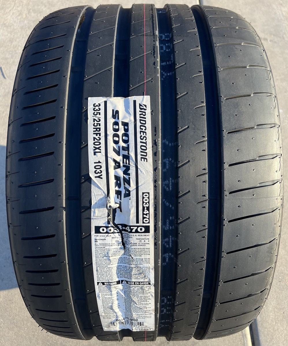 ONE NEW 335/25RF20 103Y Bridgestone Potenza S007A RFT Run Flat
