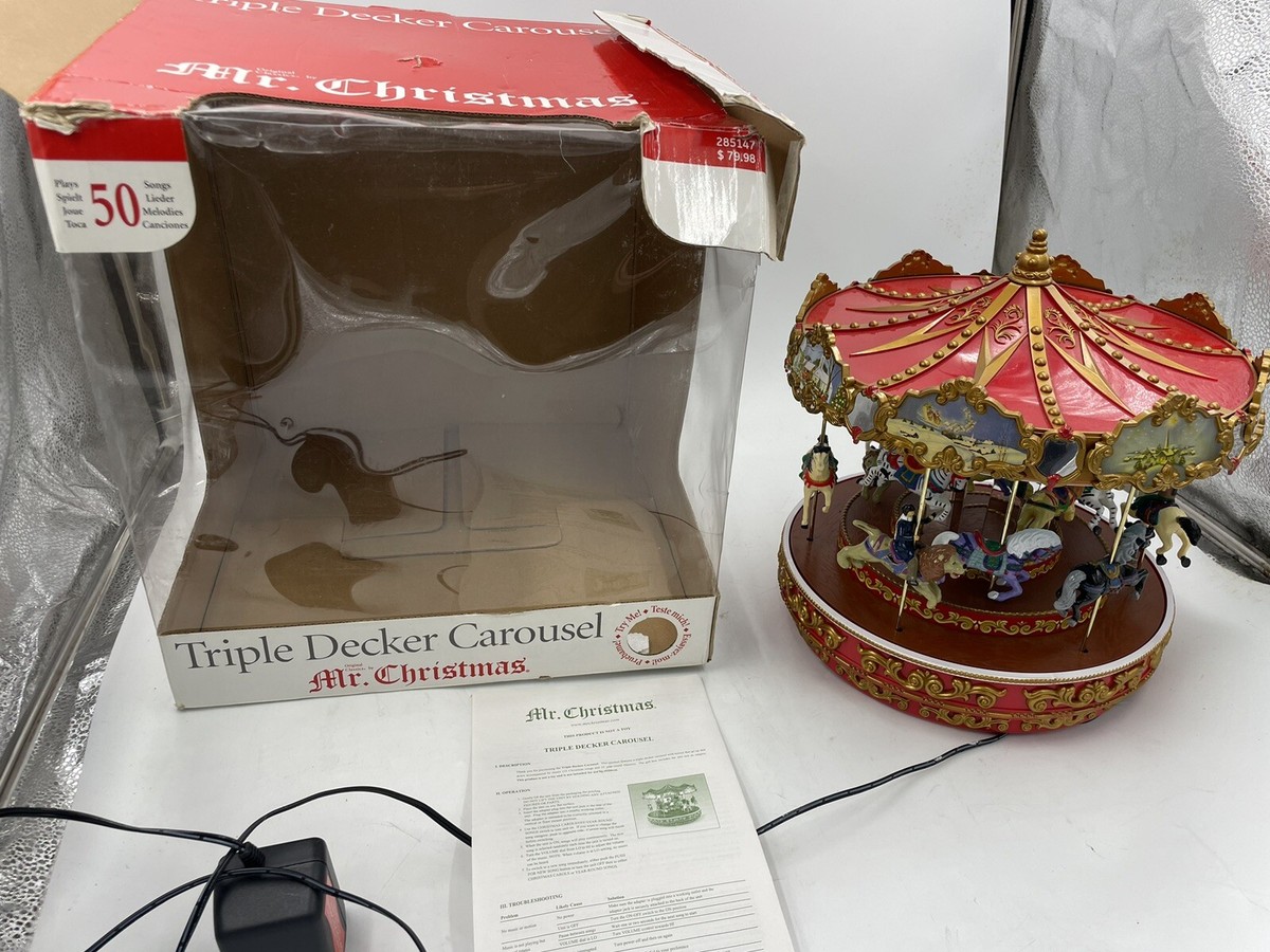 Mr Christmas 2010 Triple Decker Musical Carousel #0100514 | eBay