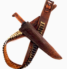 Rare large relic Antique 15 inch Old West Bowie Knife Civil War gun belt colt