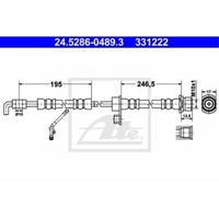 ATE Bremsschlauch Bremsleitung Vorne Links FüR Toyota Yaris Charade