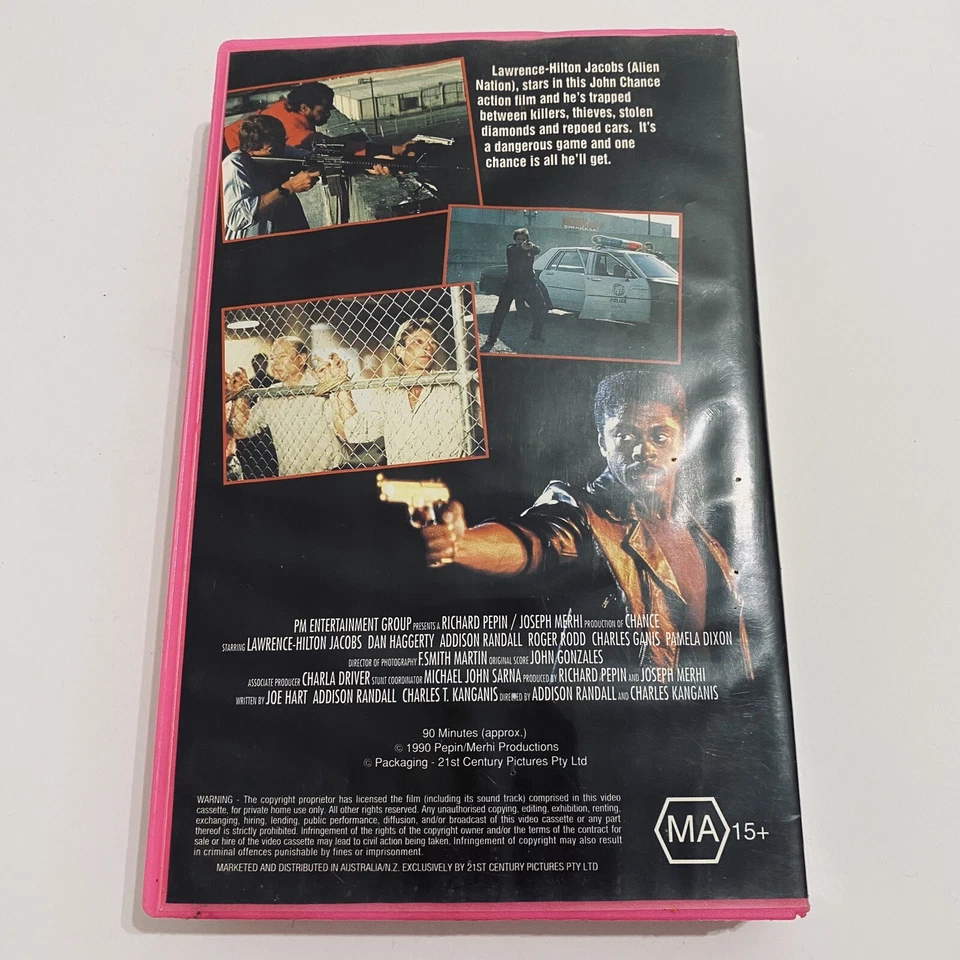 Chance (VHS, 1990) 90s Action Movie VHS Video Ex Rental Tape OOP Crime Film - Image 2 of 4