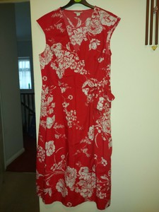 monsoon red floral dress