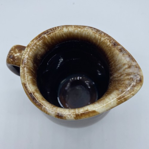Vintage Hull Pottery Brown Drip Glaze 4.5" Oven Proof USA Creamer Syrup Pitcher - Picture 2 of 4