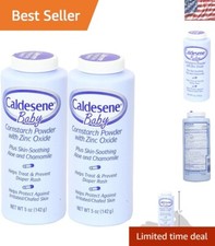 2 Pack Talc-Free Baby Powder with Zinc Oxide  Aloe - 5 Oz Each for Soft Skin