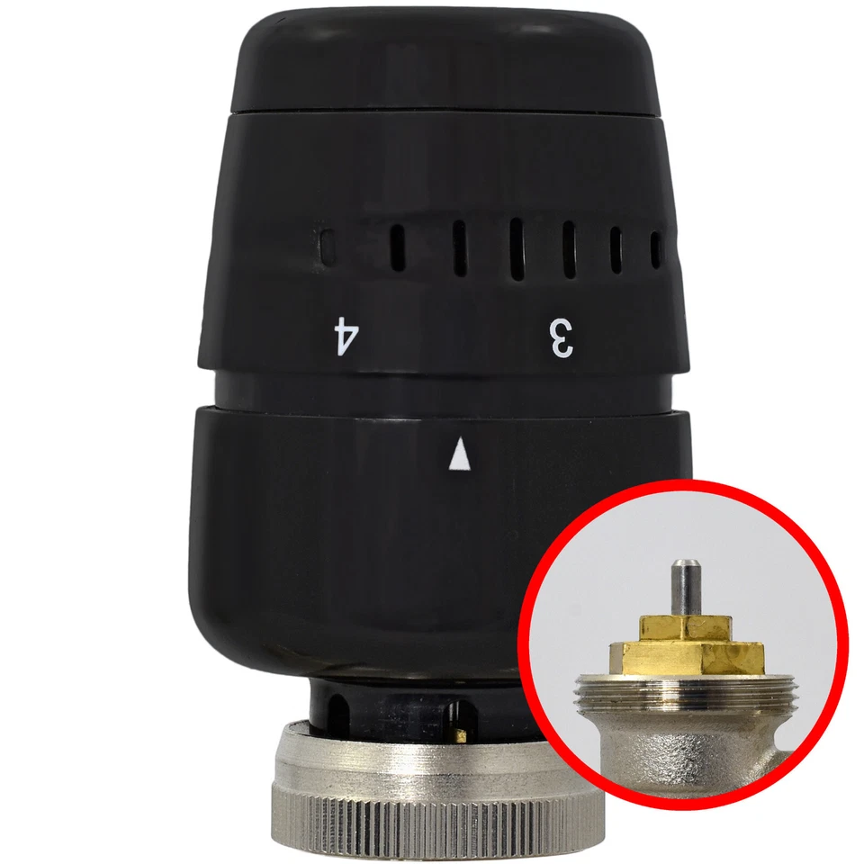 Heizkörper Thermostatkopf M30x1,5 Heizungsregler Weiss Schwarz Grau 0-5 LOFT NEU - Bild 3 von 4