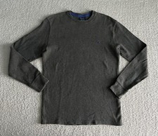 Polo Ralph Lauren Sleep Shirt Men s Medium Gray Pajama Thermal Waffle