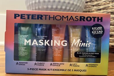 NIB Peter Thomas Roth Masking Minis 5-Piece Mask Kit (2021) Sooth, Purify, Lift