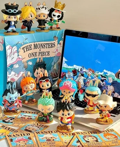 Figurine jouet POMART LABUBU vendu THE MONSTERS série ONE PIECE boîte aveugle confirmée