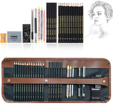 Lapices Para Dibujar Profesionales Con Estuche Kit De Dibujo Boligrafos Grafito