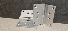 Cubicle WC Cranked Hinge Rise And Fall 1 Pair Of Hinges Satin Anodized 90mm Long